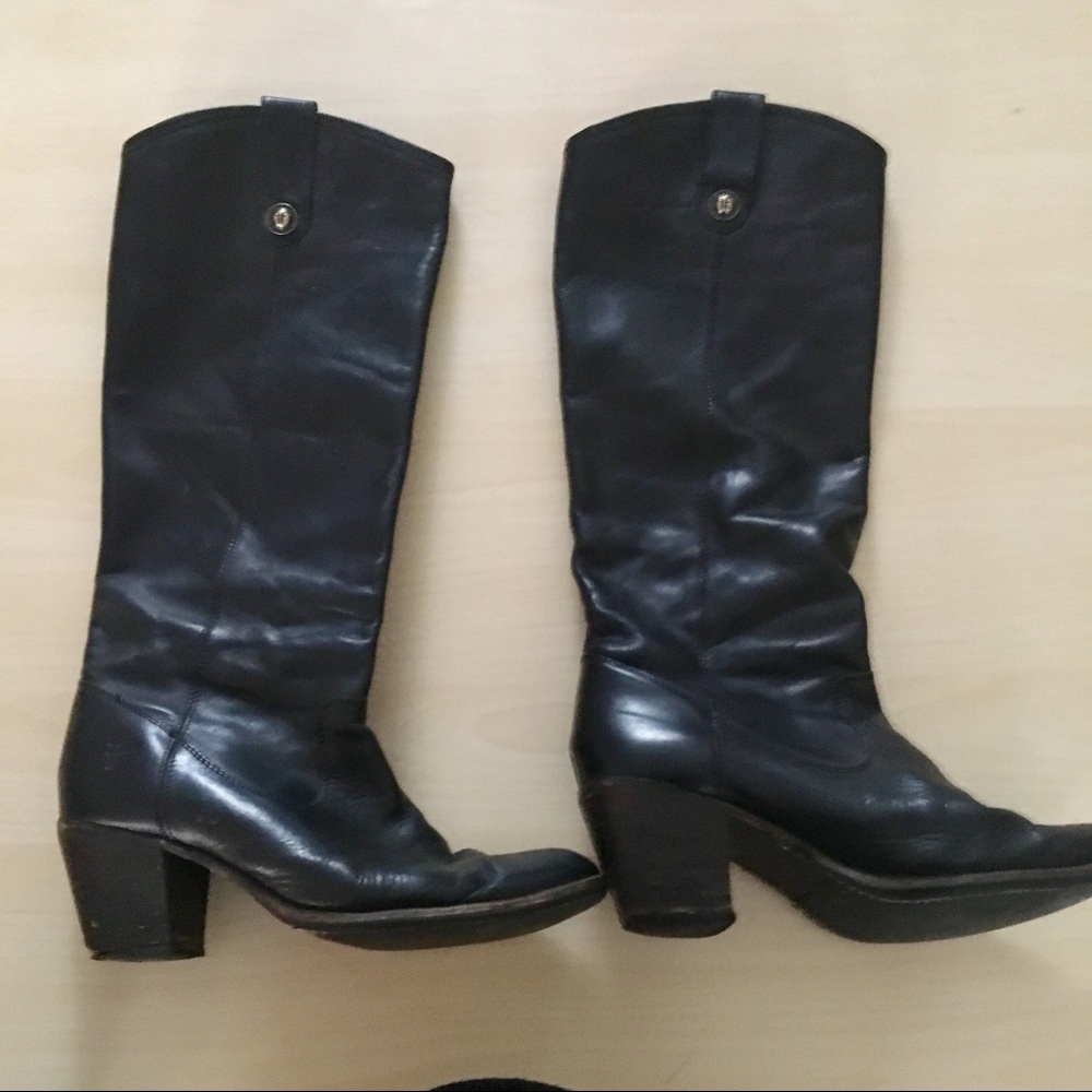 Black tall FRYE BOOTS Pre owned size 9